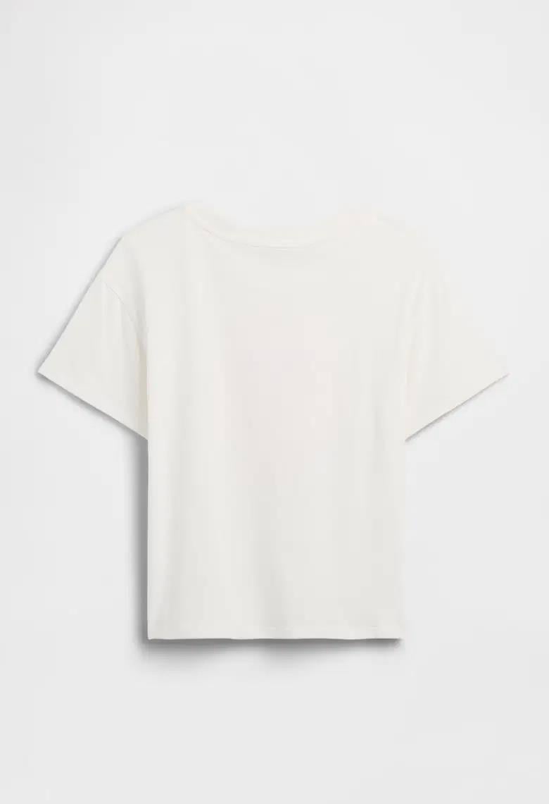 Kız Çocuk | Oversized Grafik Baskılı T-Shirt Krem