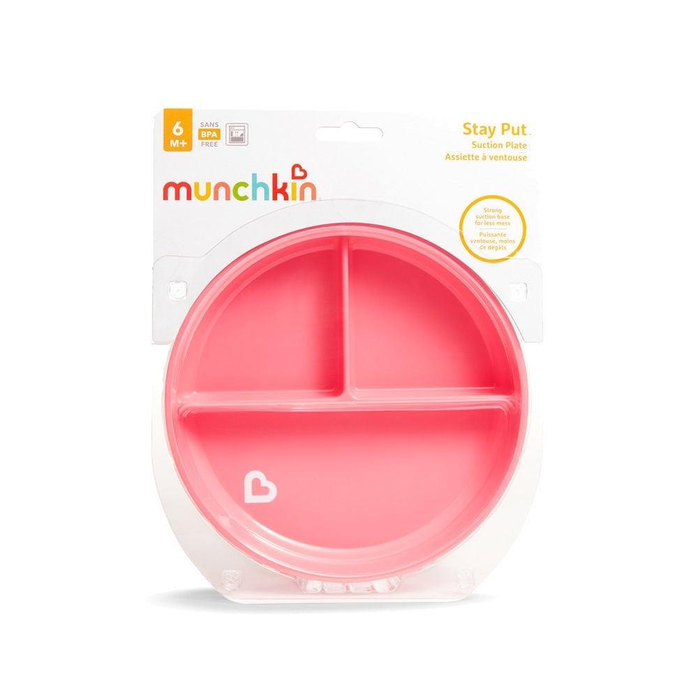 Munchkin Sabit Vakumlu Beslenme Tabağı, 6ay+, Pembe