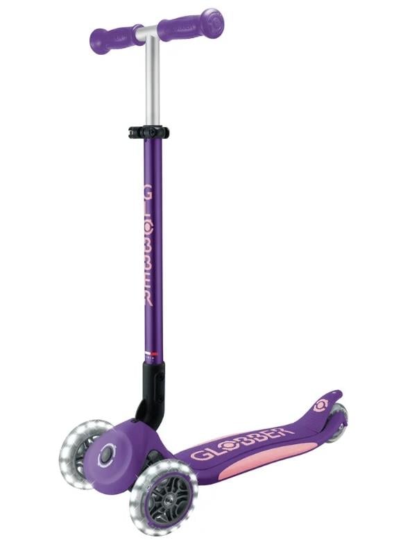 Globber Elite Deluxe Işıklı Scooter - Koyu Mor