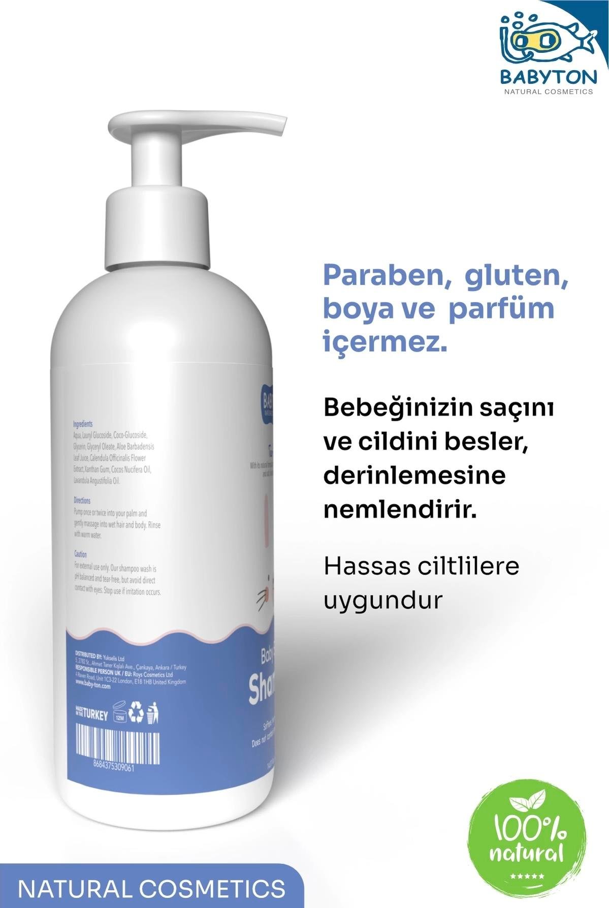 Göz Yakmayan Doğal Bebek ve Çocuk Şampuanı 400 ml
