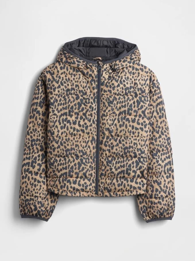 Kız Çocuk | ColdControl Puff Ceket - Leopar