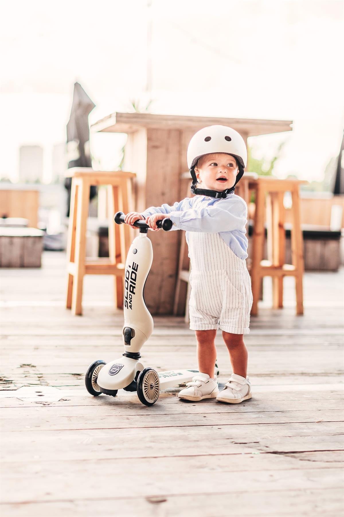 Scoot and Ride Highwaykick 1 Oturaklı Çocuk Scooter Açık Gri