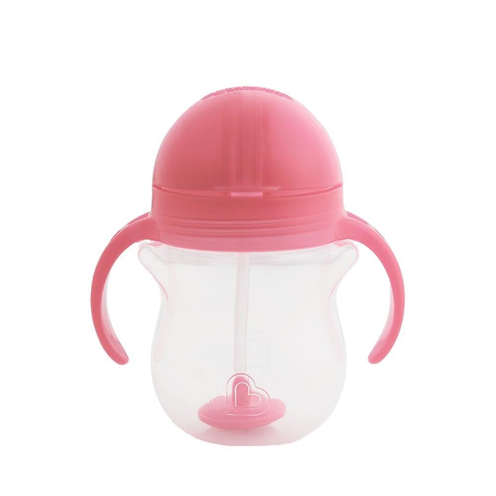 Munchkin Tıklama Kilitli Uçlu Pipetli Alıştırma Bardağı, 6ay+207ml Pembe