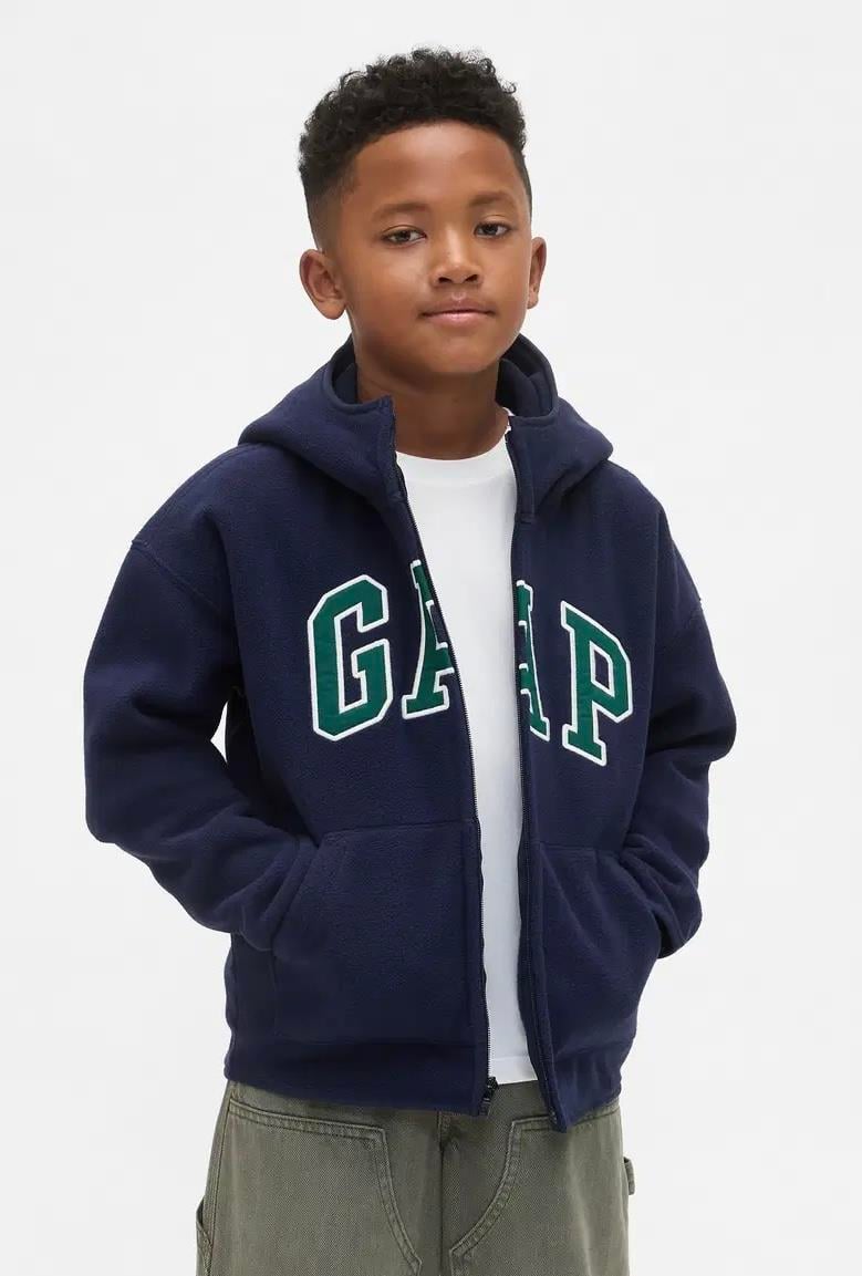 Erkek Çocuk | VintageSoft Gap Logo Fermuarlı Sweatshirt - Mavi