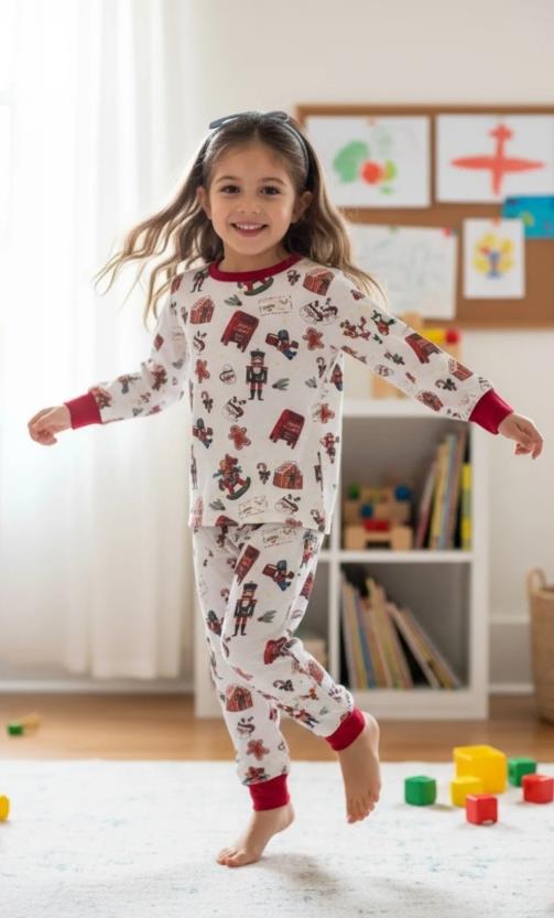 Melomel Çocuk yılbaşı pijama Beyaz