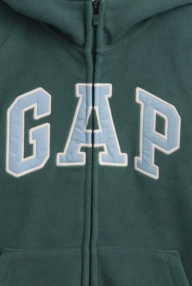Erkek Çocuk | VintageSoft Gap Logo Fermuarlı Sweatshirt - Yeşil