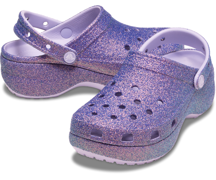 Crocs Platform Irid Glitter Clog - Purple Moon