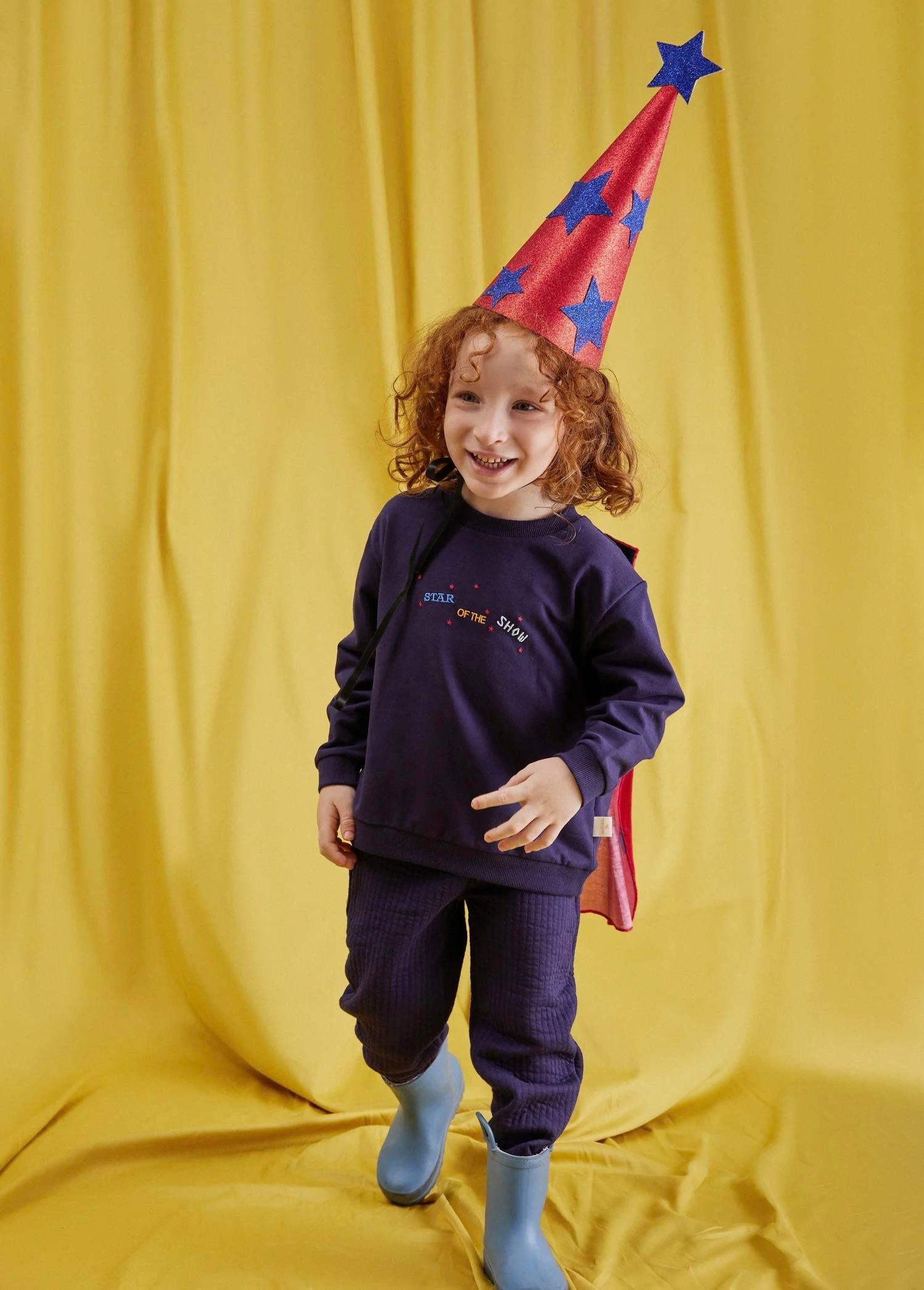 Pelerin Detaylı Sweatshirt - Gece Mavisi