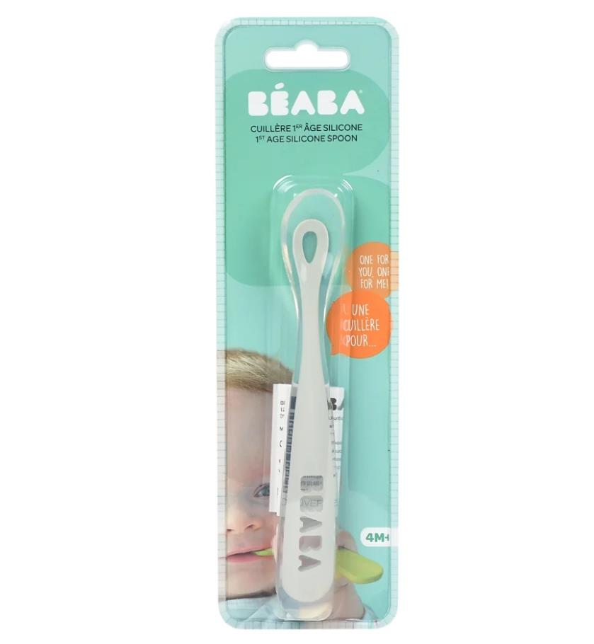 Beaba / Silikon Kaşık 1 yaş Beyaz