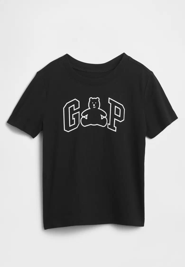 Erkek Bebek | Logo Bear T-Shift - Siyah