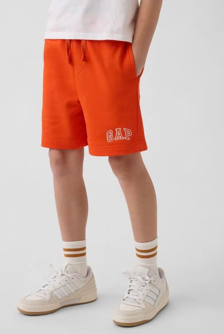 Erkek Çocuk | Relaxed Gap Logo Fransız Kumaş Pull-On Şort - Turuncu