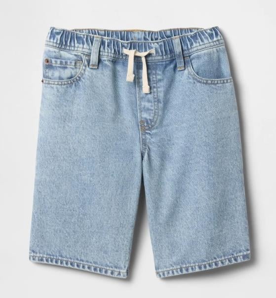 Erkek Çocuk | Pull-On Loose Denim Şort Mavi