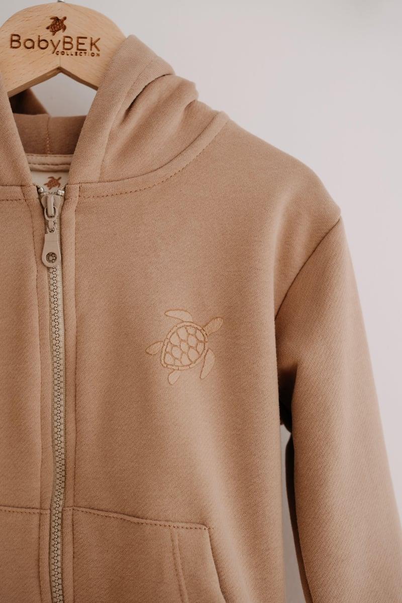 BABYBEK Çocuk Oversize Unisex Vizon Hırka