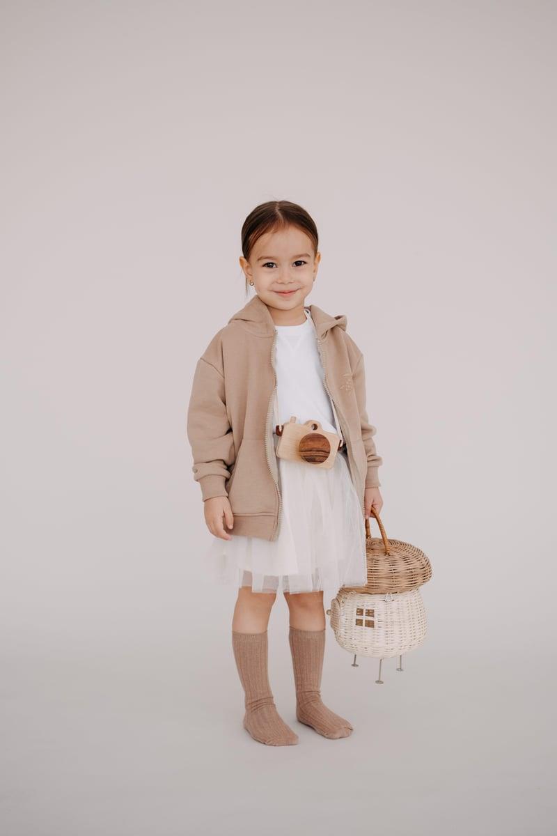 BABYBEK Çocuk Oversize Unisex Vizon Hırka