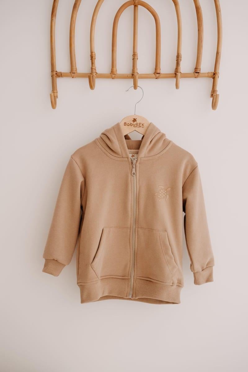 BABYBEK Çocuk Oversize Unisex Vizon Hırka