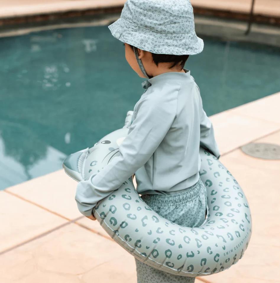 Swim Essentials Yüzme Simidi Green Leopard 55 cm