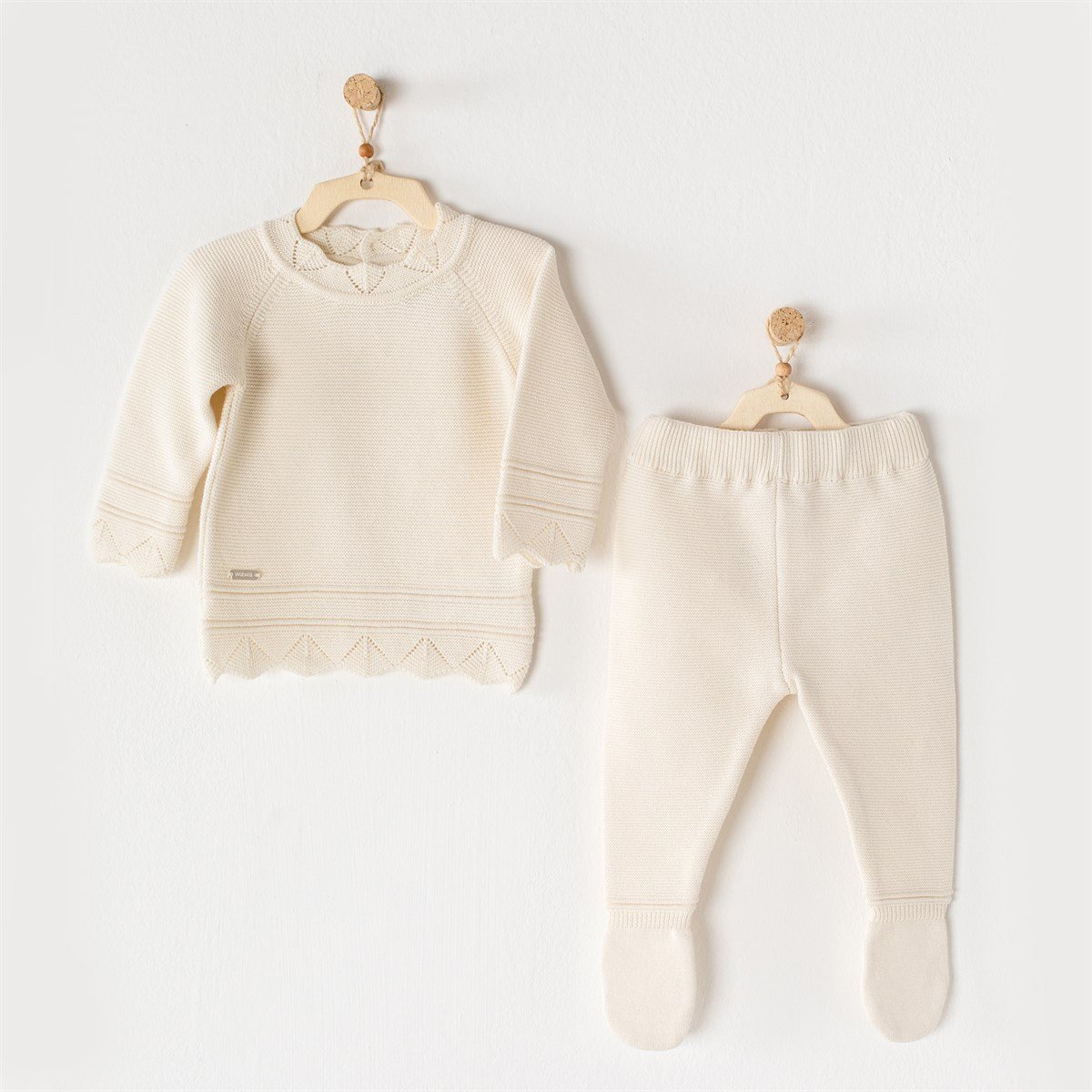BEBEK TRİKO TAKIM 2 PCS SET KNITWEAR ECRU