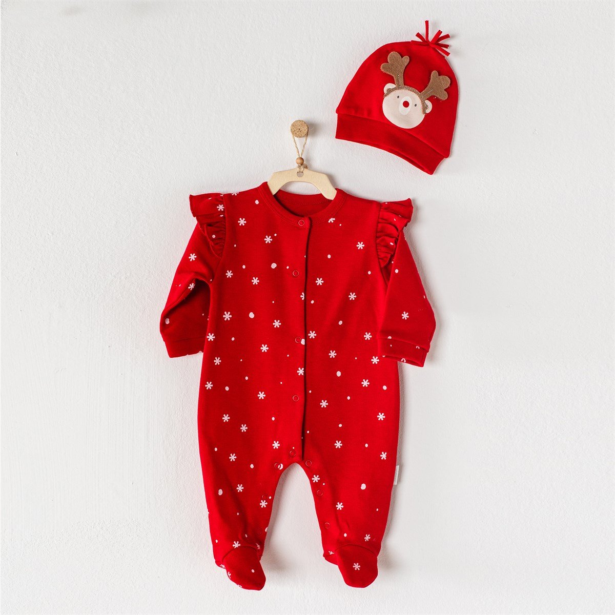 BEBEK TULUM TAKIM ROMPER HAT SET HAPPY NEW YEAR