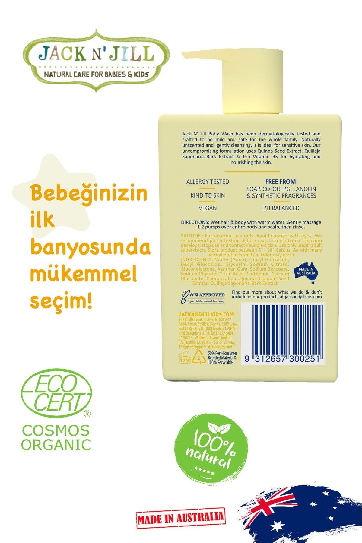 Bebekler Için Tamamen Doğal Saç Ve Vücut Şampuan 