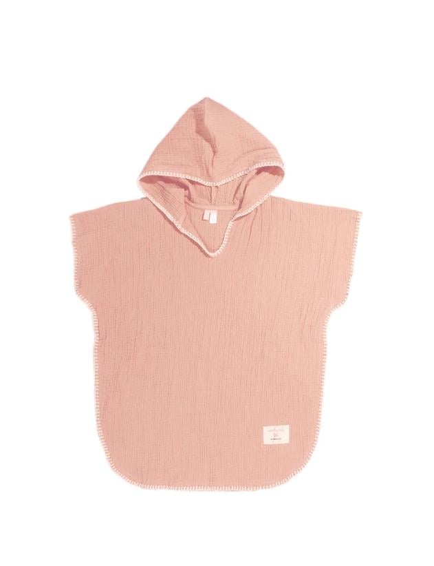 Çizgili Müslin Panço Somon