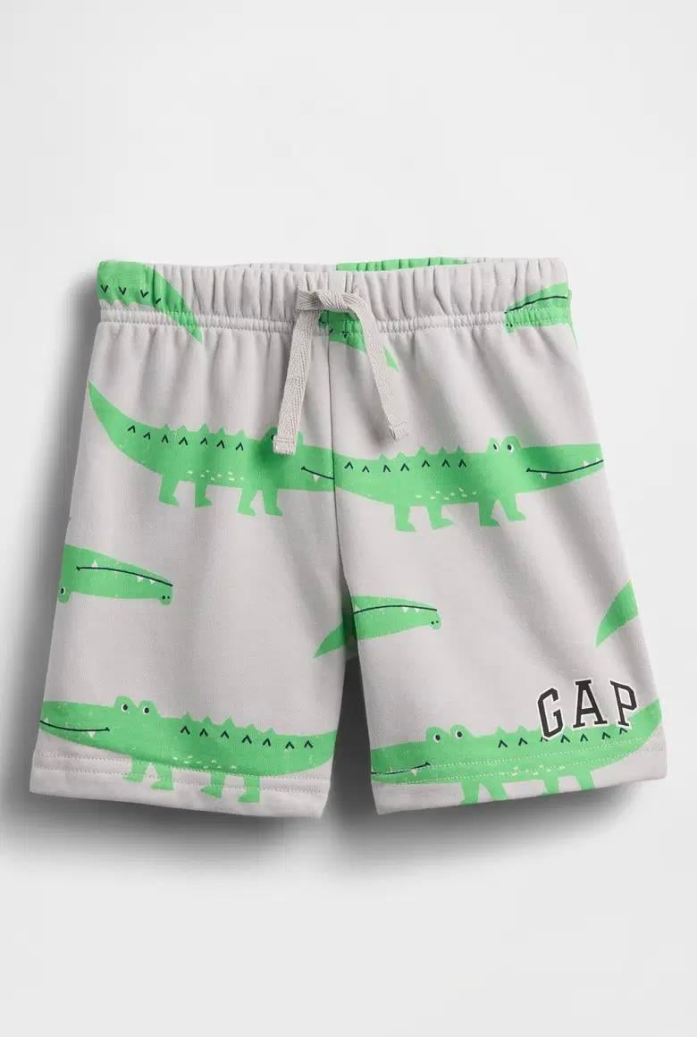 Erkek Bebek | Logo Pull-On Fransız Havlu Kumaş Şort Timsah