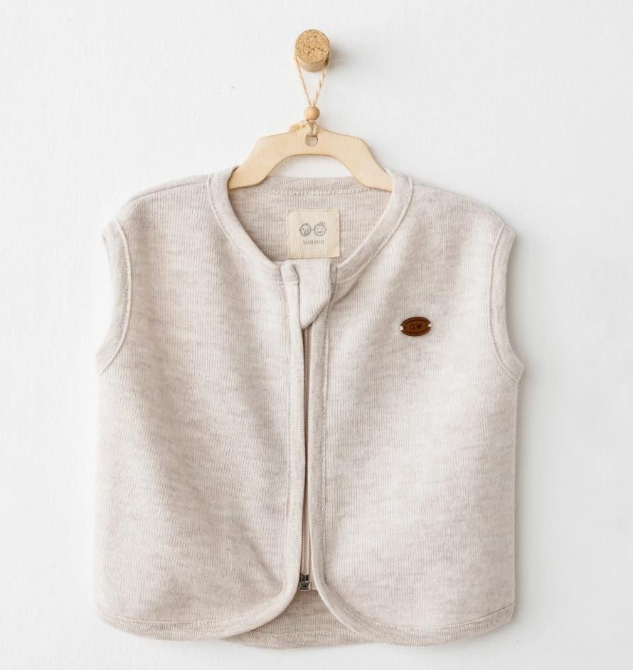 AC26211 BEBEK YELEK VEST CASUAL BEJ