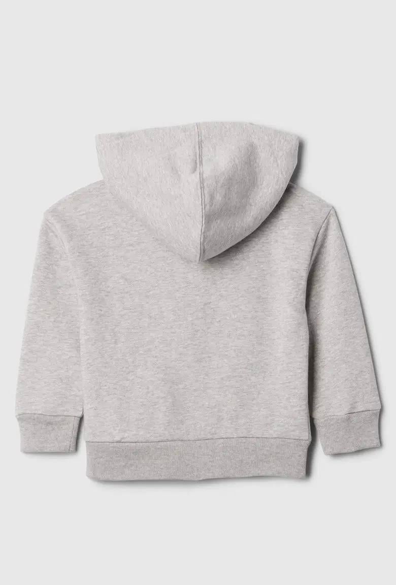 Erkek Bebek | Relaxed Gap Logo Polar Fermuarlı Kapüşonlu Sweatshirt - Gri