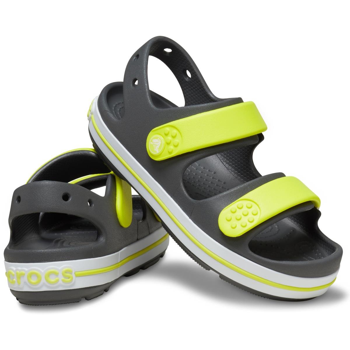 Crocband Cruiser Sandal T - Slate Grey/Acidity