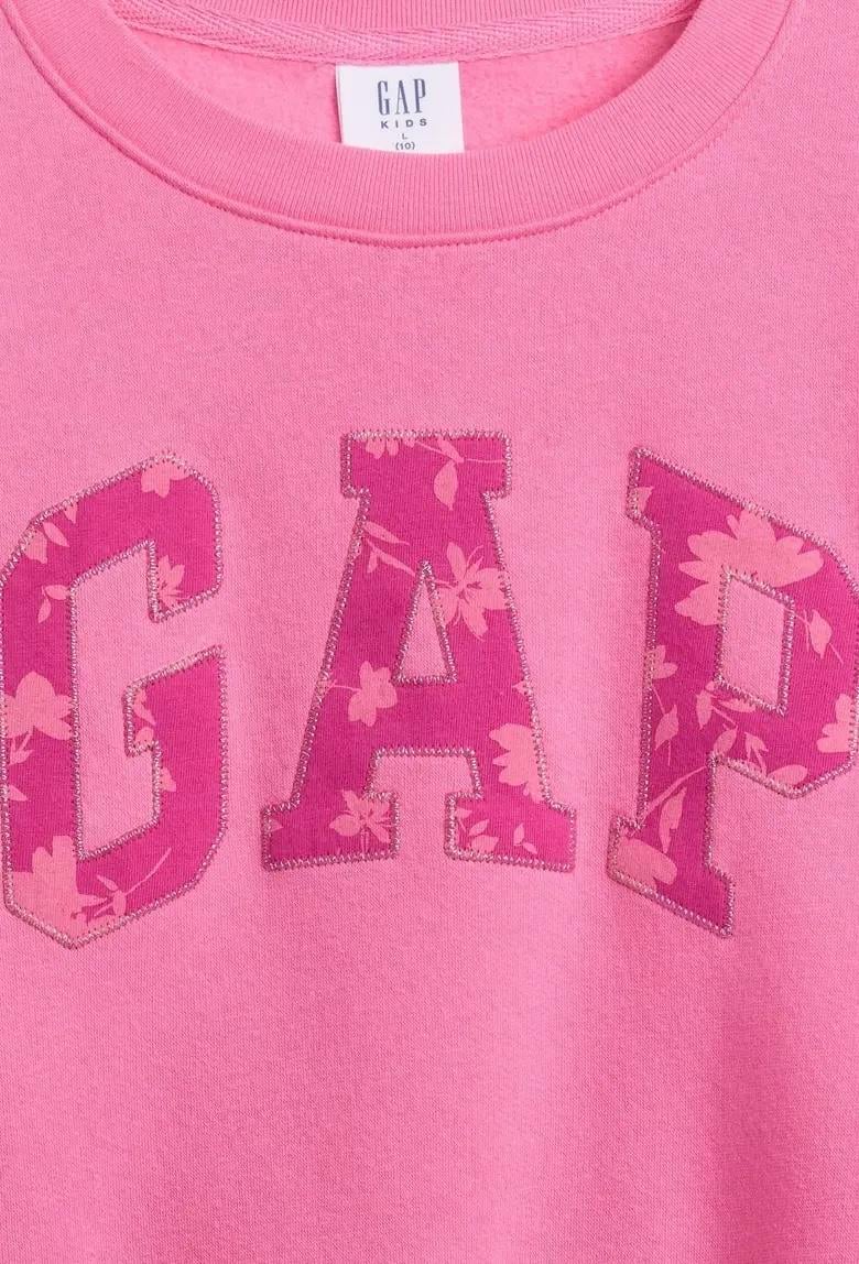 Kız Çocuk | Oversized Grafik Sweatshirt - Pembe
