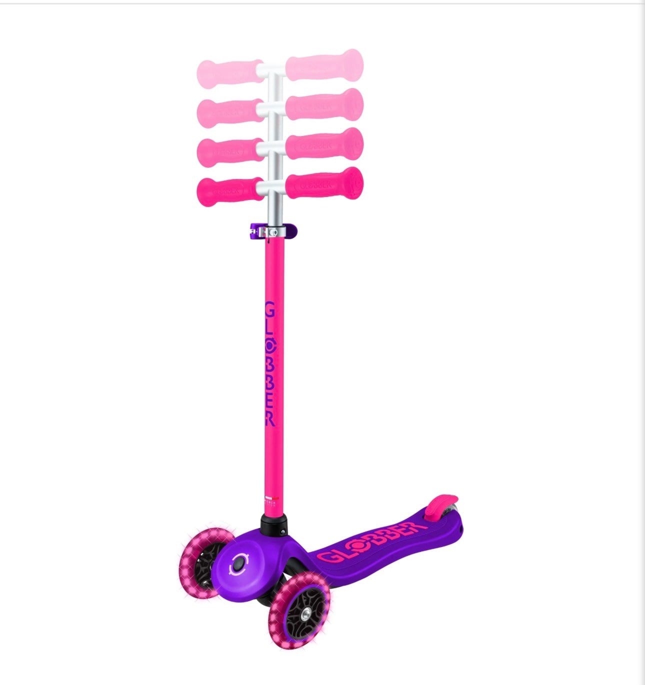 Globber Primo Plus Işıklı Scooter - Neon Pembe
