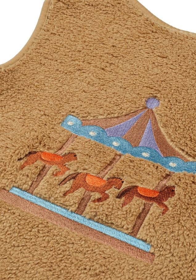 Carousel Peluş Yelek - Karamel