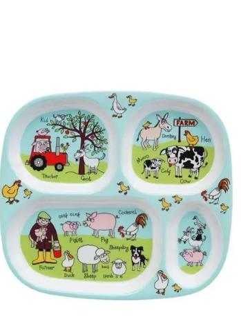 Tyrrell Katz Bebekler için Mini Bölmeli Tabak ''FARMYARD''