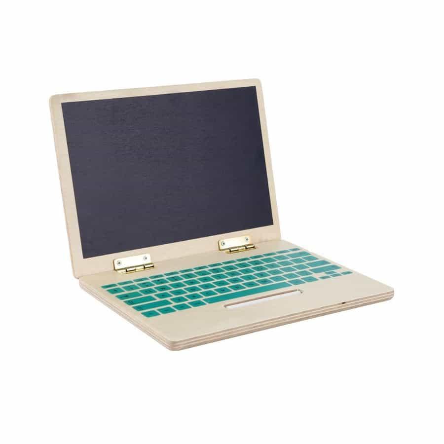 Ahşap Laptop + Kara Tahta ve Tebeşir