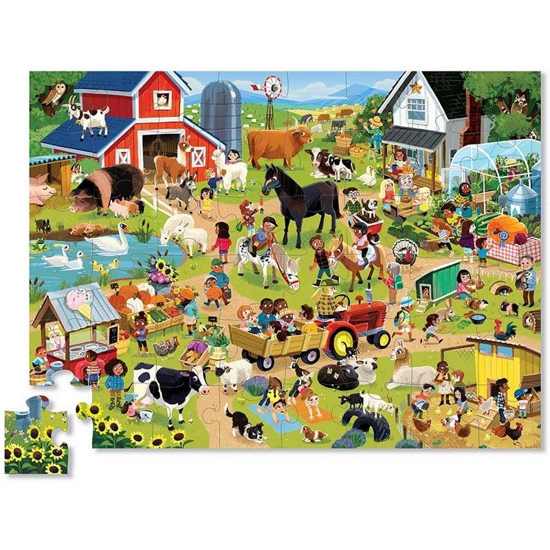Crocodile Creek Dekoratif Puzzle - 48 Parça - Çiftlik