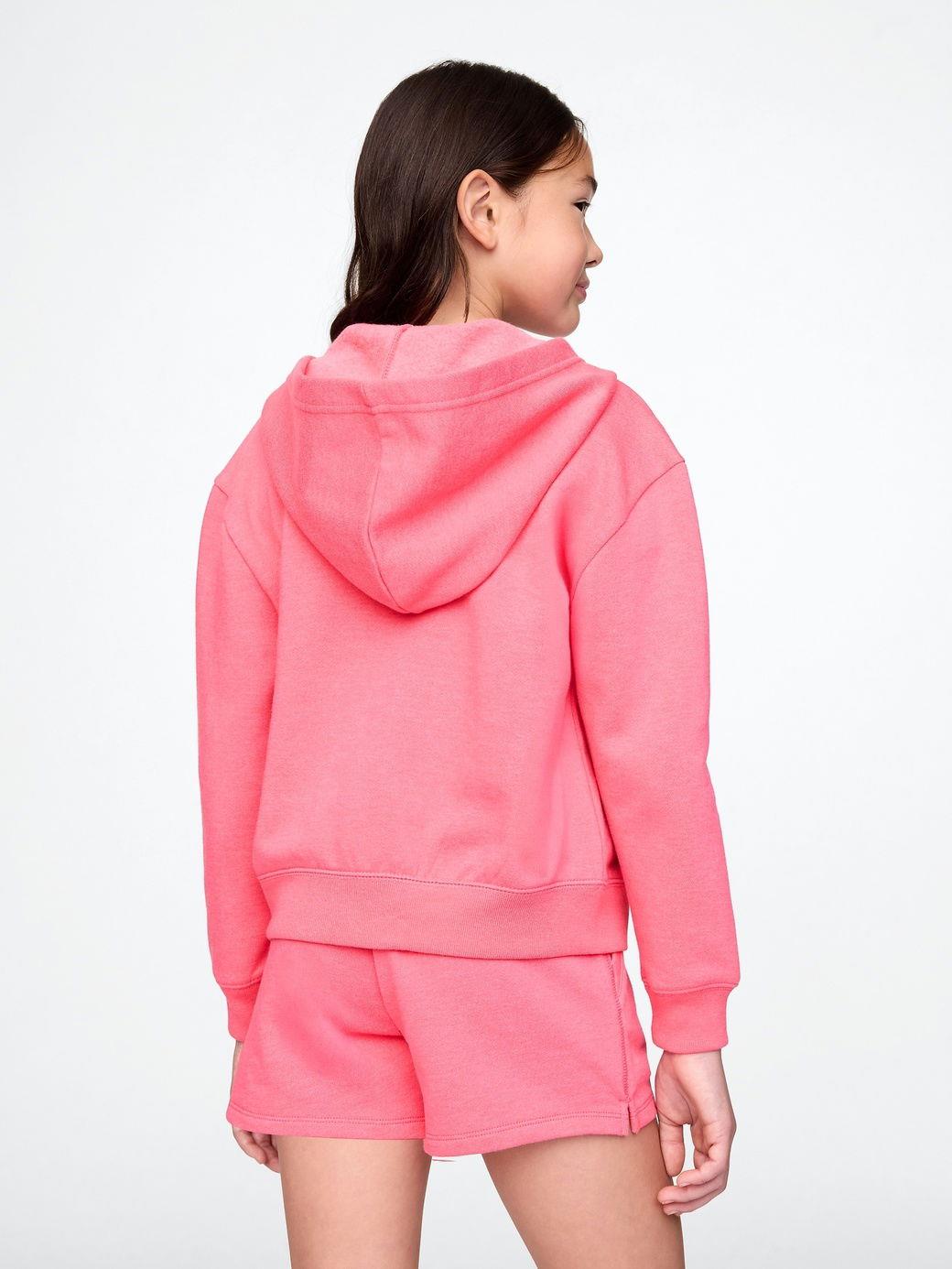 Kız Çocuk | Relaxed Gap Logo Fermuarlı Sweatshirt - Pembe