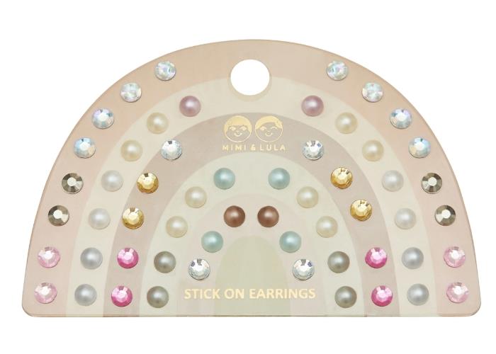 Mimi & Lula Pink Gem & Pearl Sticker Küpe