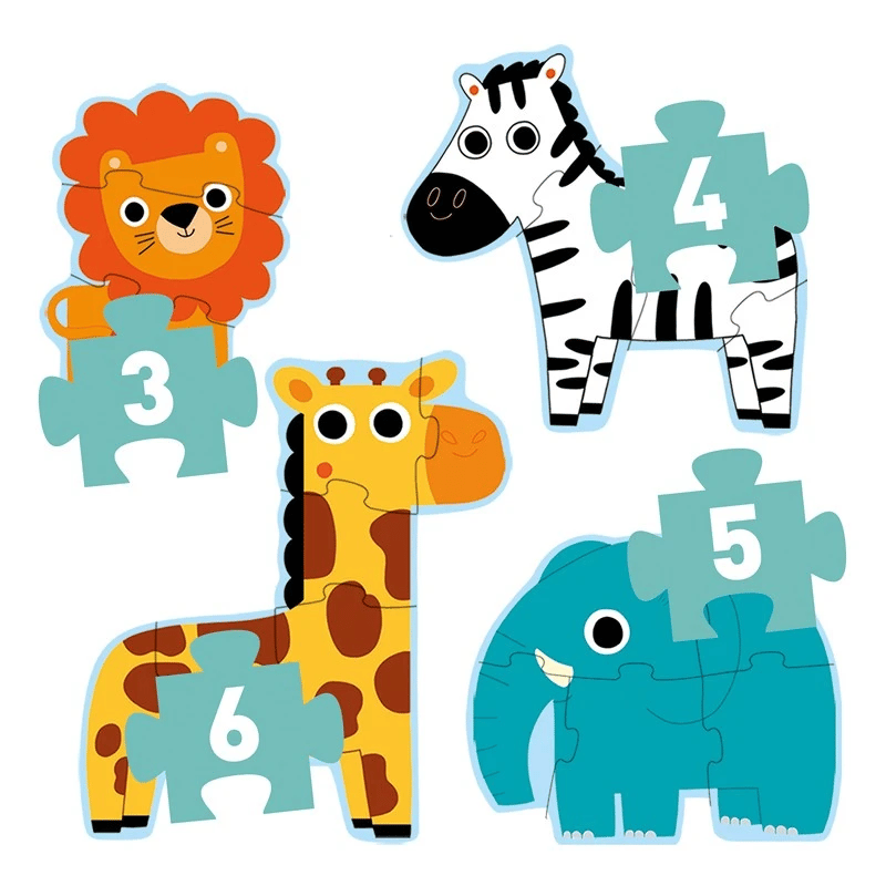 Djeco İlerleyen Puzzle - In The Jungle - 3,4,6,9 Pcs