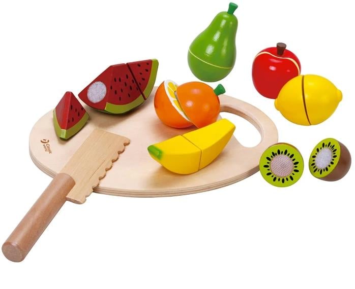 Classic World Ahşap Meyve Sebze Kesme Oyunu 17 Parça 