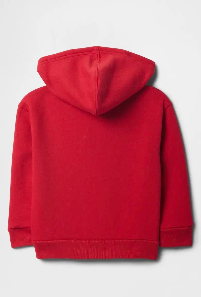 Erkek Bebek | Relaxed Gap Logo Polar Fermuarlı Kapüşonlu Sweatshirt - Kırmızı