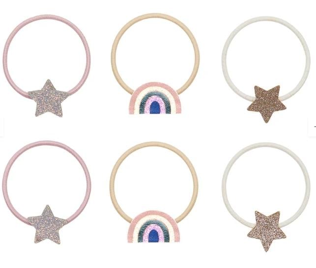 Mimi & Lula Rainbow & Star 6'lı Lastik Toka