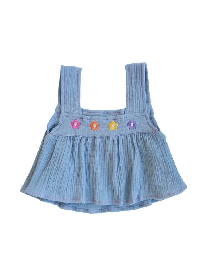 Flouncy Müslin Crop Set - Sky Blue