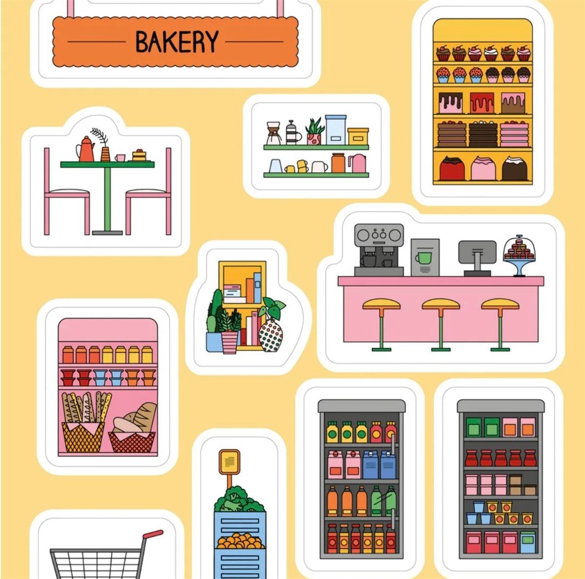 Decorate it yourself: Çıkartmalarla Kasabanı Yaratma Oyunu