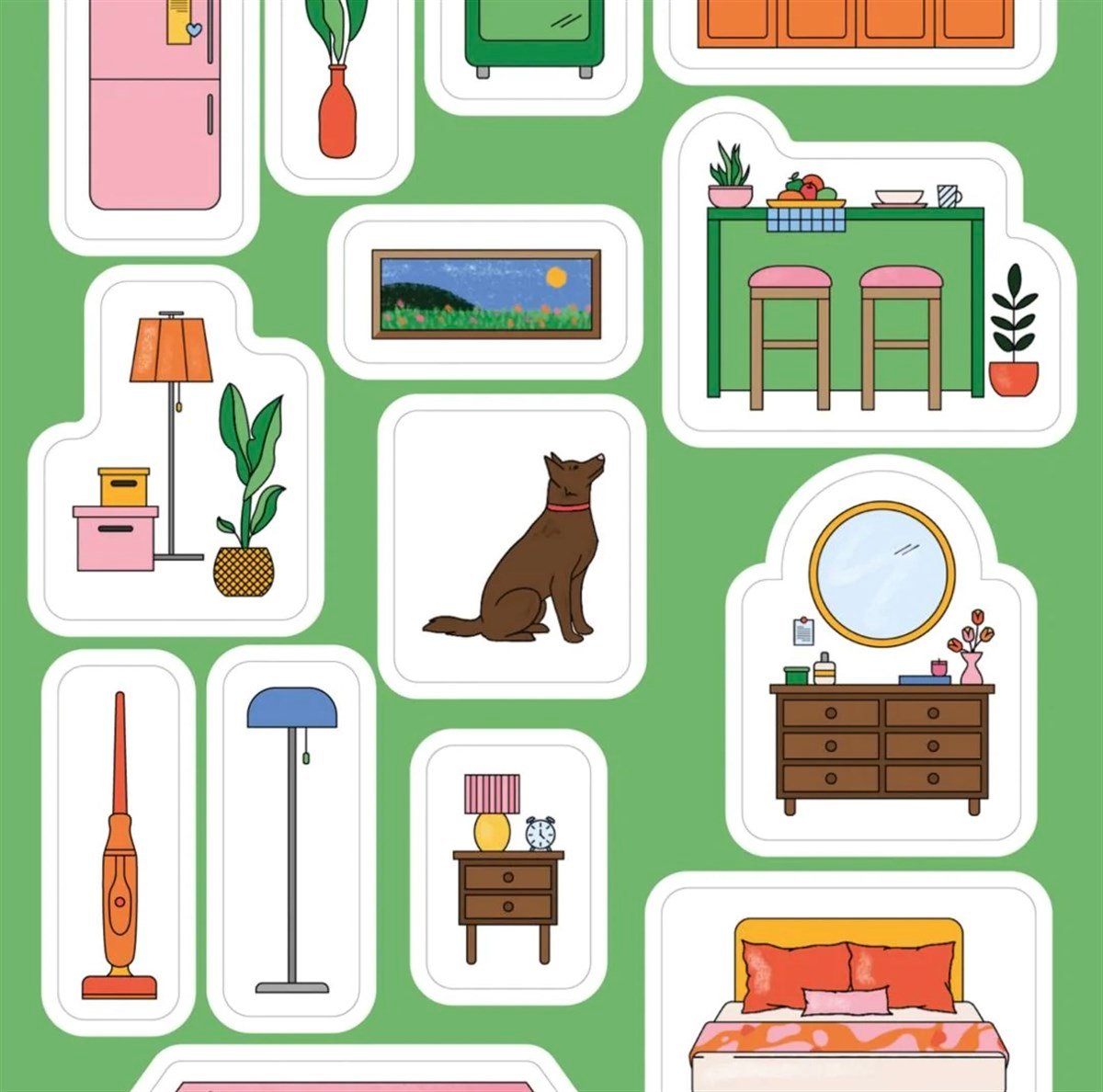 Decorate it yourself: Çıkartmalarla Kasabanı Yaratma Oyunu