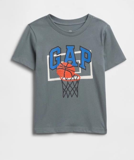 Erkek Bebek | Grafik Baskılı T-Shirt Gri