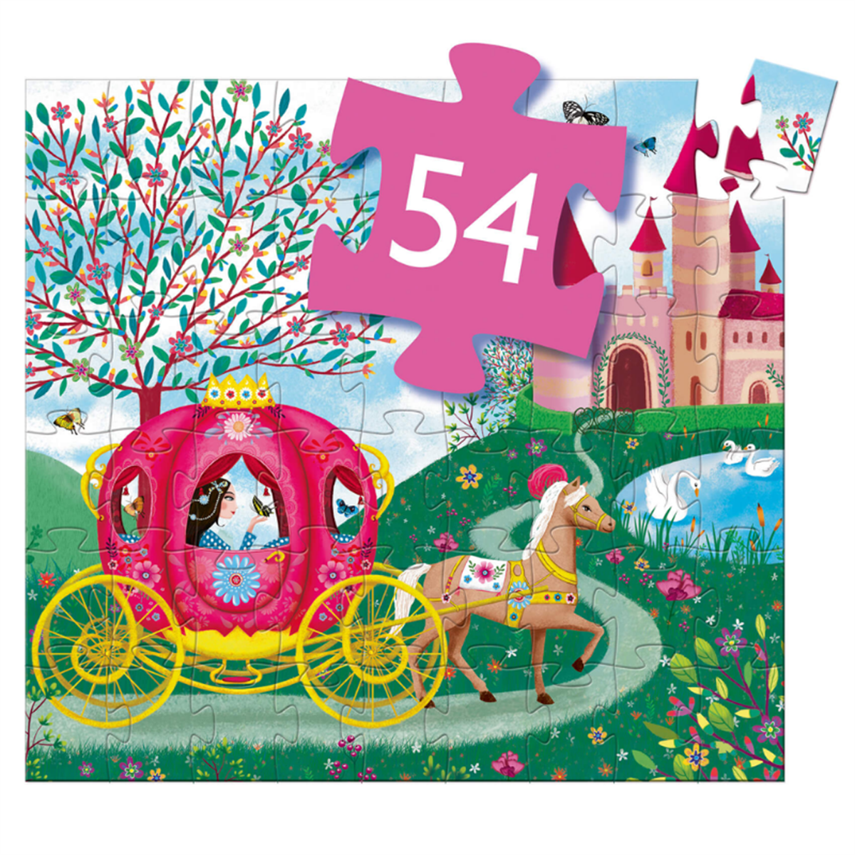 Djeco Dekoratif Puzzle 54 Parça/Elise's Carriage