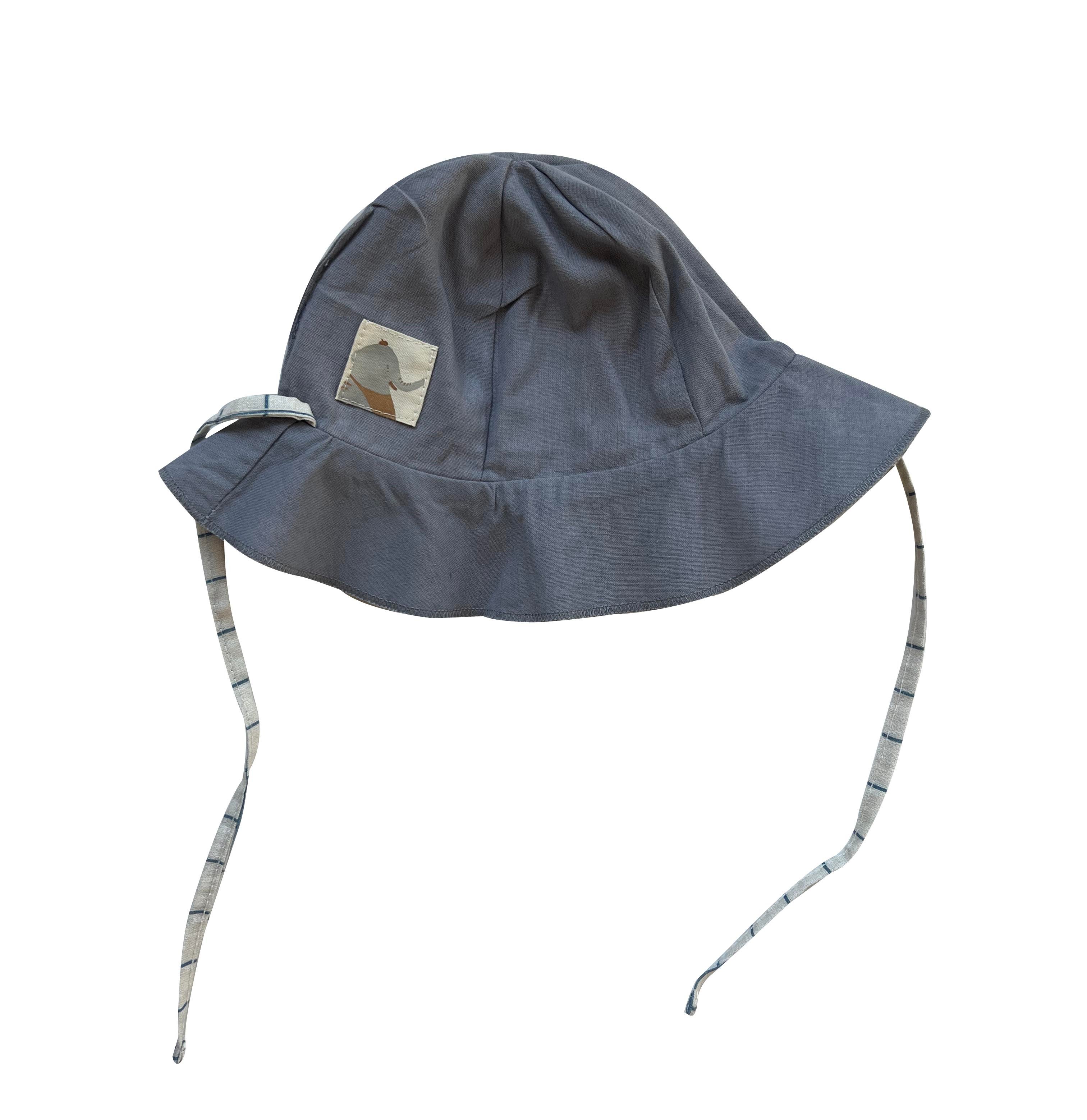 WIDE CHECKED DOUBLE SIDED SUN HAT