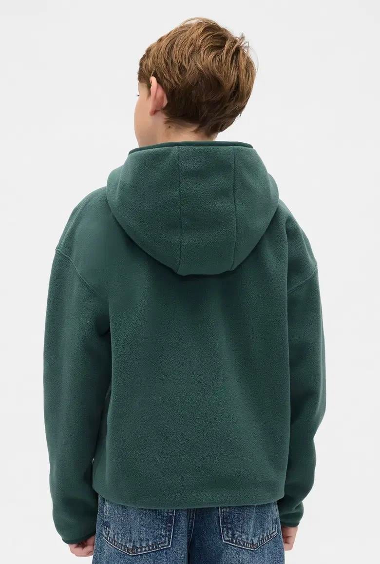 Erkek Çocuk | VintageSoft Gap Logo Fermuarlı Sweatshirt - Yeşil
