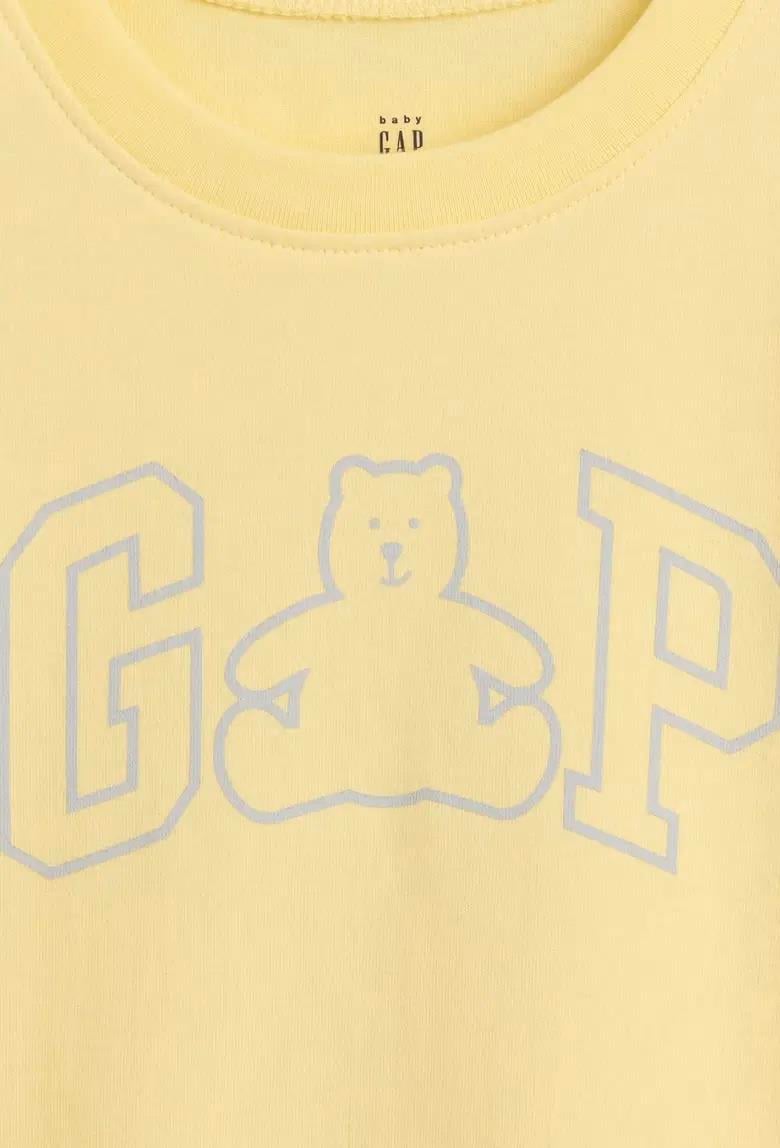 Erkek Bebek | Logo Bear T-Shirt Sarı