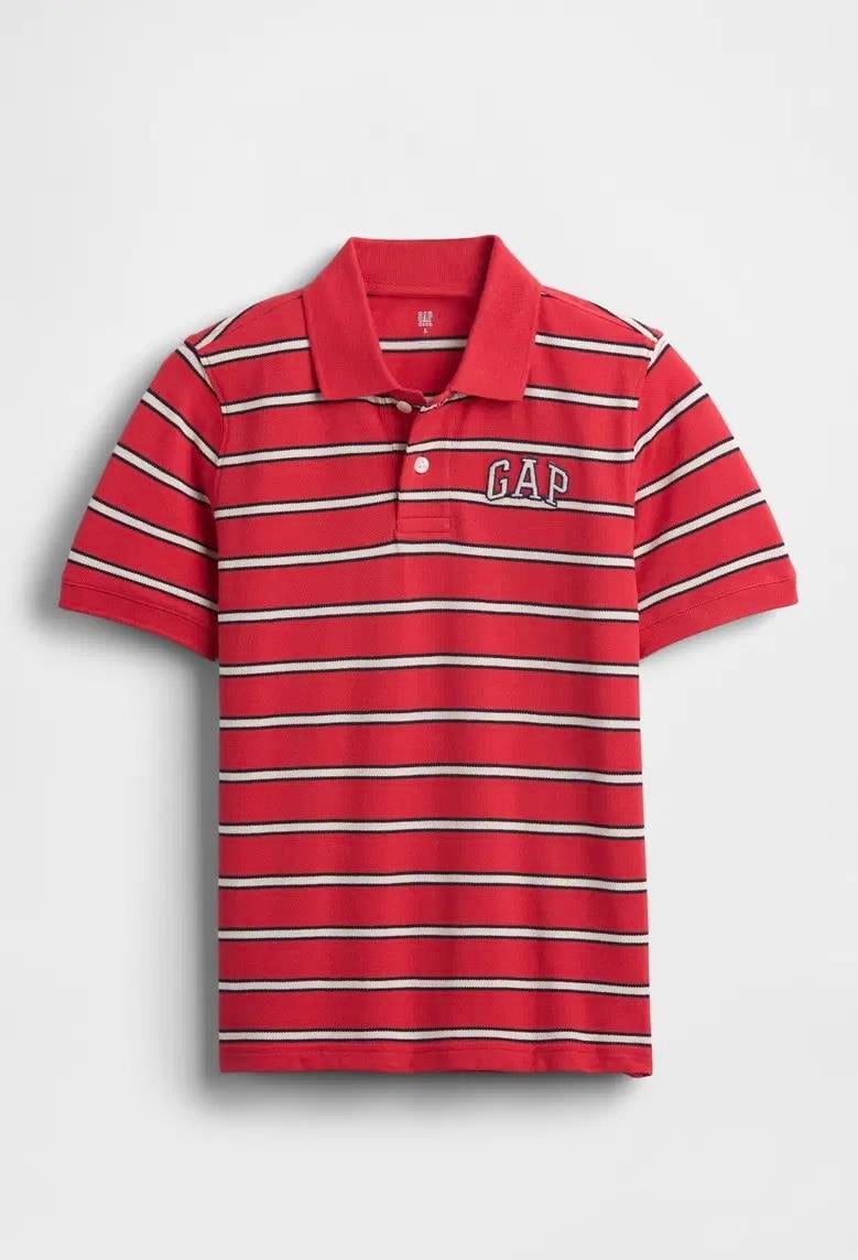 Erkek Çocuk | Gap Logo Pique Polo T-Shirt - Kırmızı