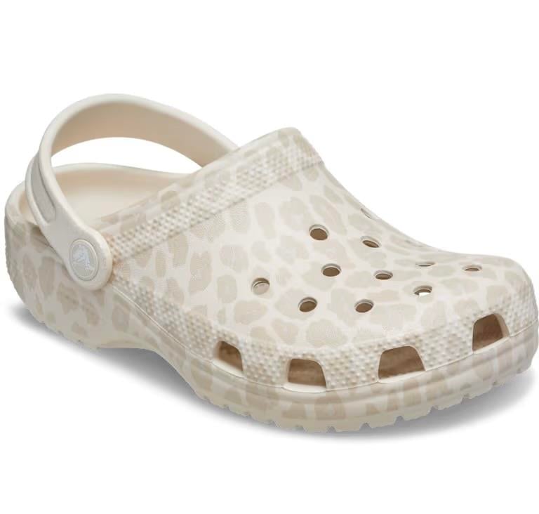 Classic Animal Glitter Clog K - Almond Tint & Leopard